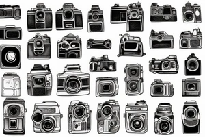 Vintage camera tattoo idea