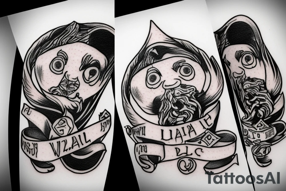 wizard holding an 8 ball tattoo idea