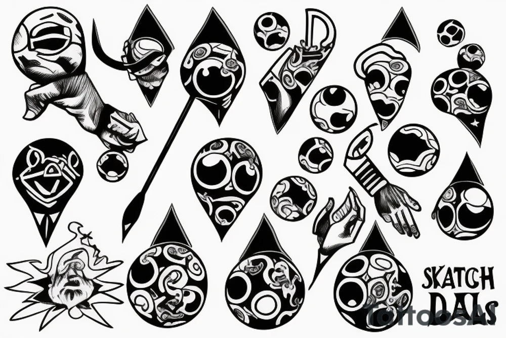 wizard holding an 8 ball tattoo idea