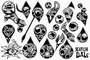 wizard holding an 8 ball tattoo idea