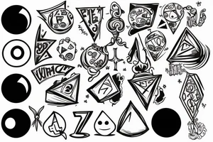 wizard holding a magic
 8 ball tattoo idea
