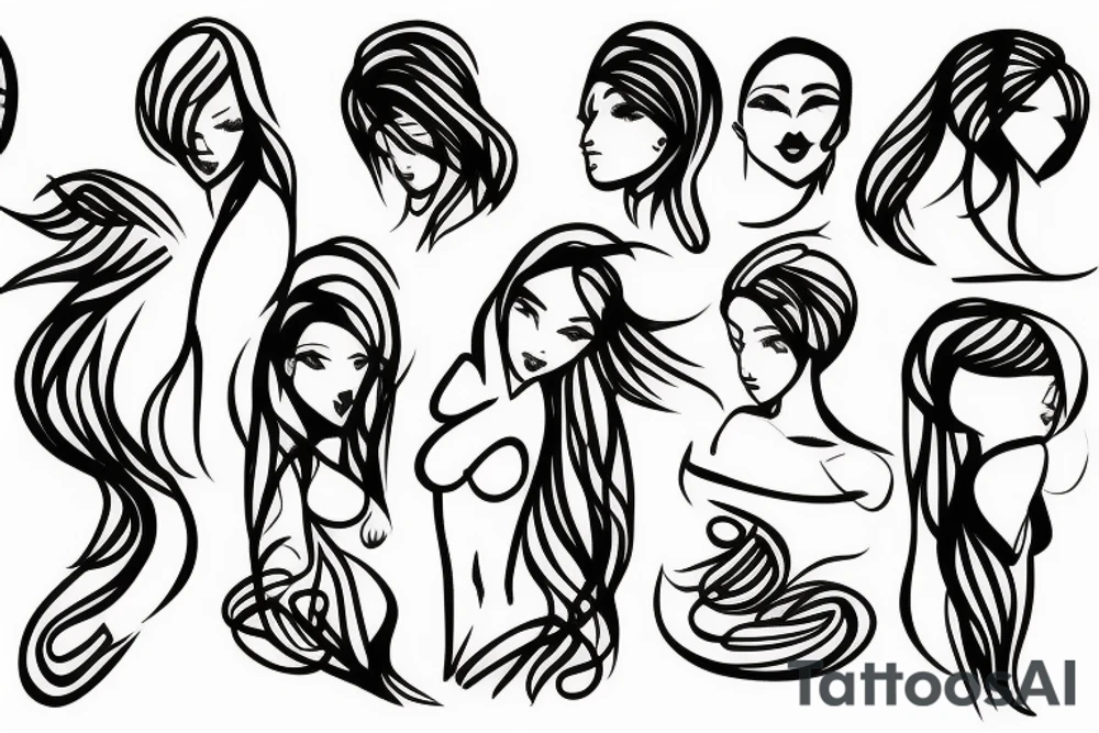 Minimalistic figure tattoo idea