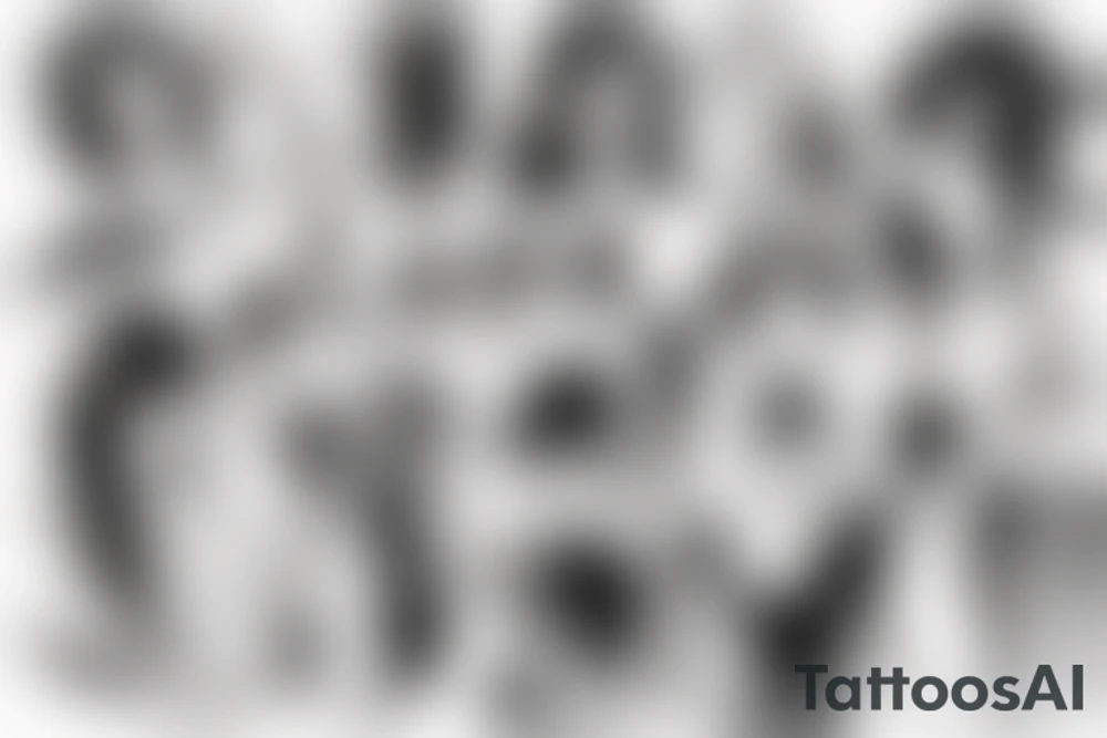 Minimalistic figure tattoo idea