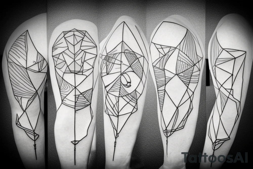 Minimalistic figure tattoo idea