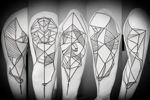 Minimalistic figure tattoo idea