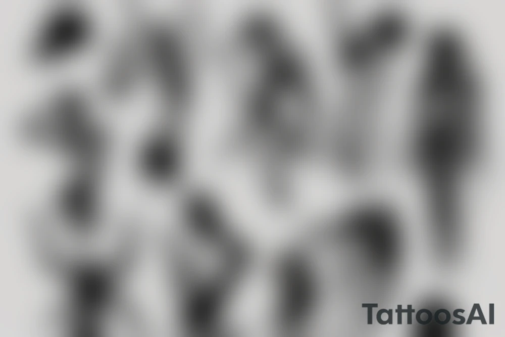 Minimalistic figure tattoo idea