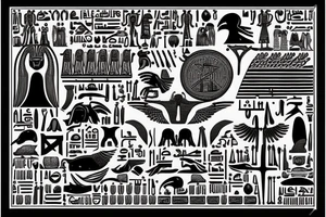 Ancient Egypt with viking runes tattoo idea