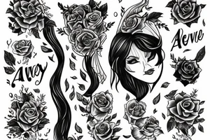 Two names mixed together. Alexy and Aivy tattoo idea