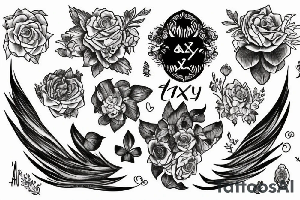 Two names mixed together. Alexy and Aivy tattoo idea
