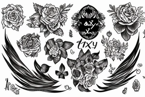Two names mixed together. Alexy and Aivy tattoo idea
