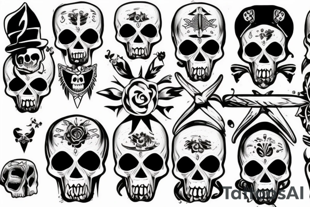 Skull tattoo idea