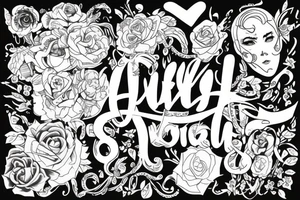 Two names mixed together. Alexy and Aivy tattoo idea
