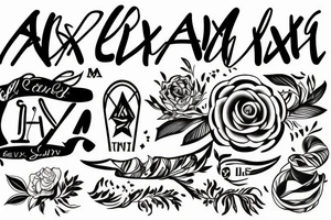 Two names mixed together. Alexy and Aivy tattoo idea