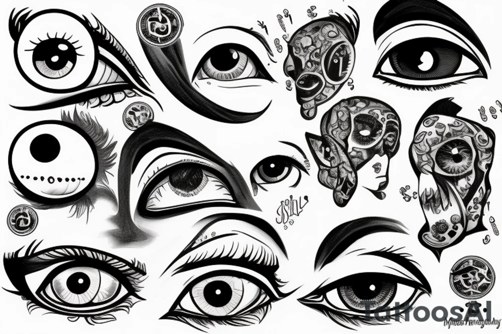 money
eye
music tattoo idea
