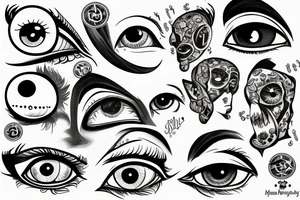 money
eye
music tattoo idea