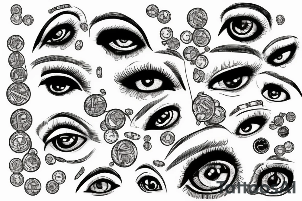 money
eye
music tattoo idea