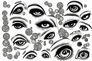 money
eye
music tattoo idea