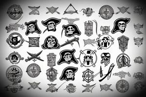 Pirate map tattoo idea