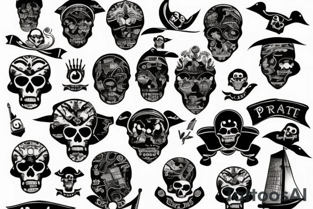 Pirate map tattoo idea