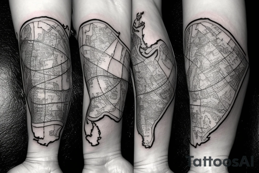 Pirate map tattoo idea