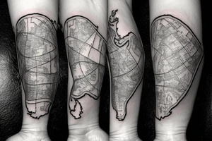 Pirate map tattoo idea