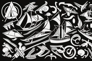 Old ship tattoo idea