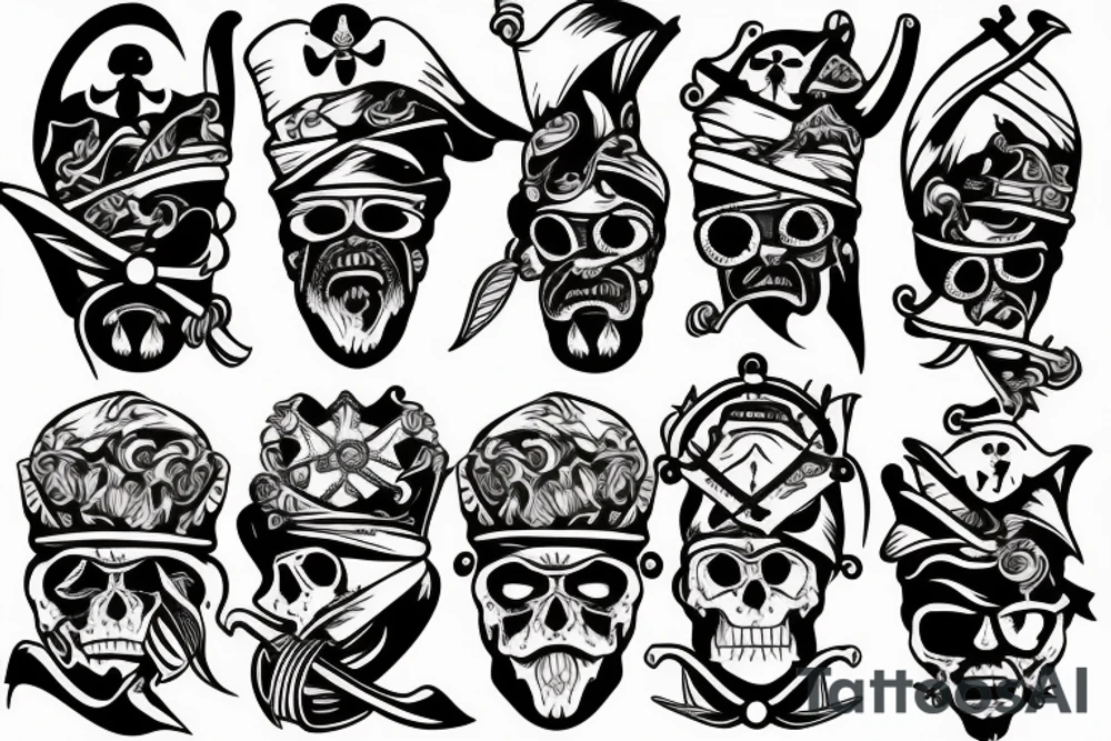 Old pirate ship tattoo idea