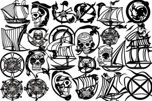 Old pirate ship tattoo idea