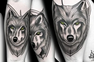 Romulus and Remus under the mother wolf tit. tattoo idea