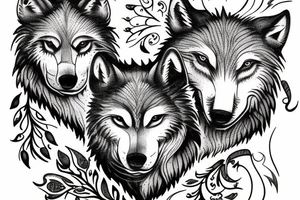 Romulus and Remus under the mother wolf tit. tattoo idea