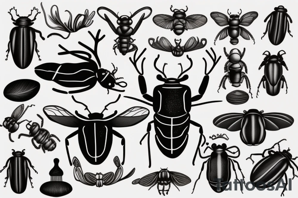 Stag beetle tattoo idea
