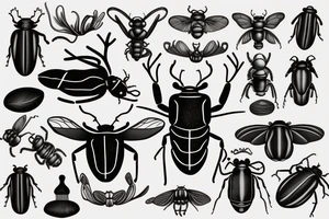 Stag beetle tattoo idea