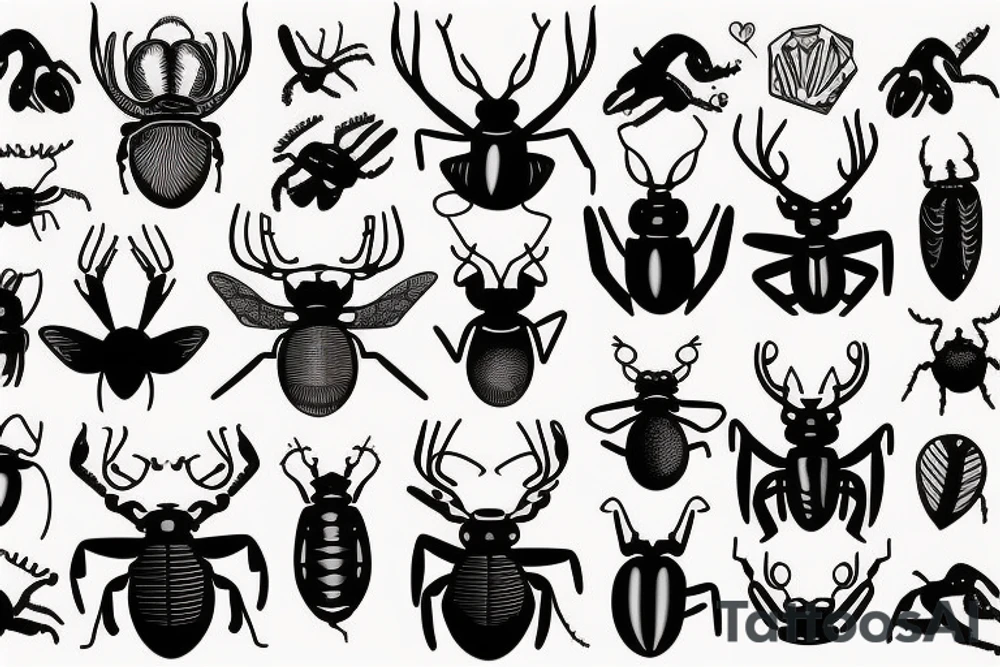 Stag beetle tattoo idea
