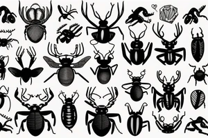 Stag beetle tattoo idea