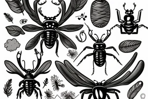 Stag beetle tattoo idea