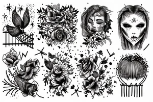grunge with some fence wires tattoo idea