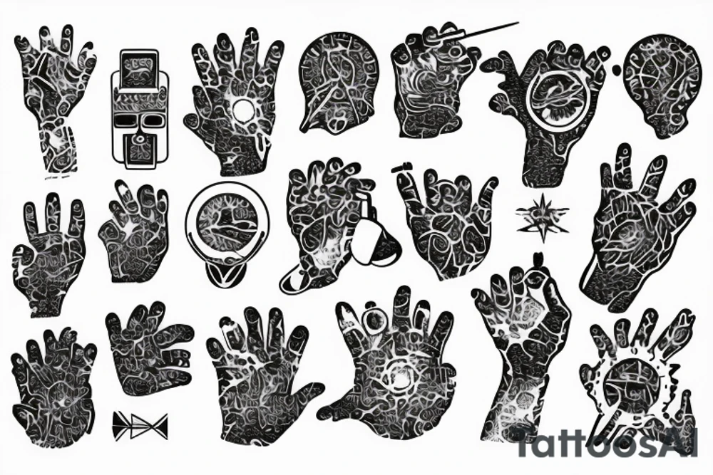 telephone hand tattoo idea