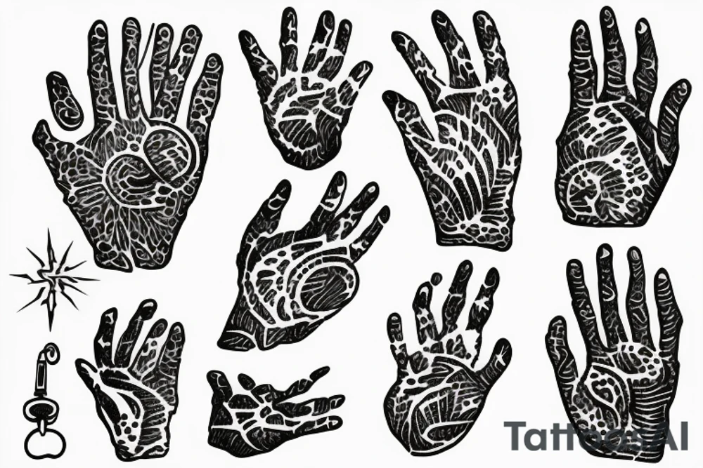 telephone hand tattoo idea