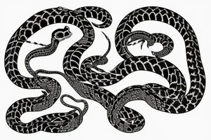 Skeleton of a snake wrapping around the arm tattoo idea