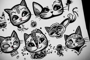 cat smile tattoo idea
