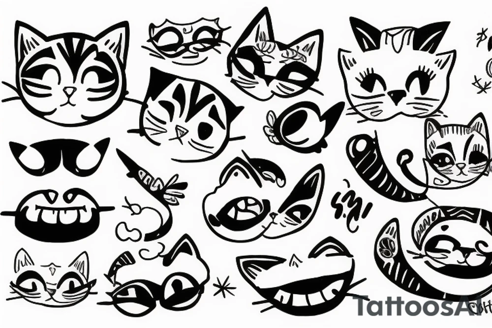 cat smile tattoo idea