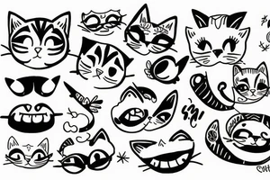 cat smile tattoo idea