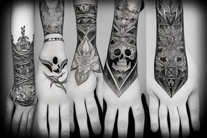 deathly hand tattoo idea
