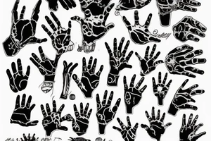 deathly hand tattoo idea