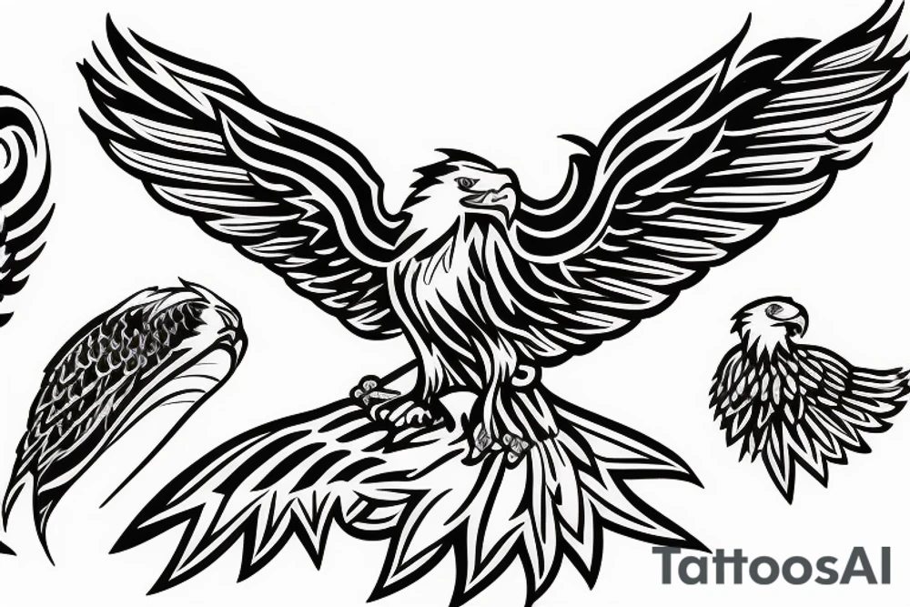 Eagles on Wings, infinity logo tattoo idea