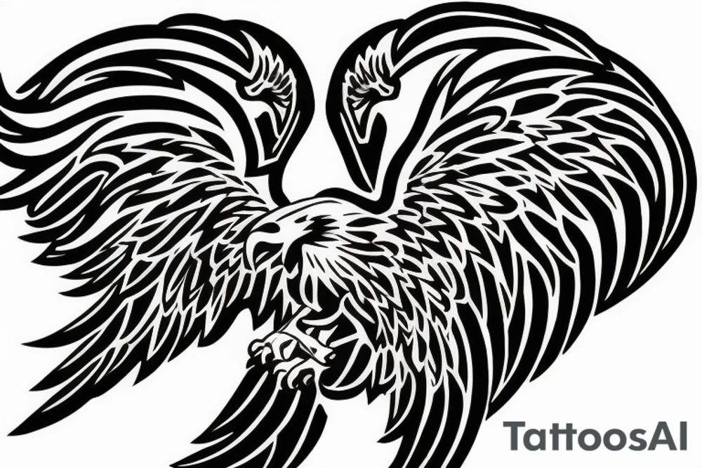 Eagles on Wings, infinity logo tattoo idea