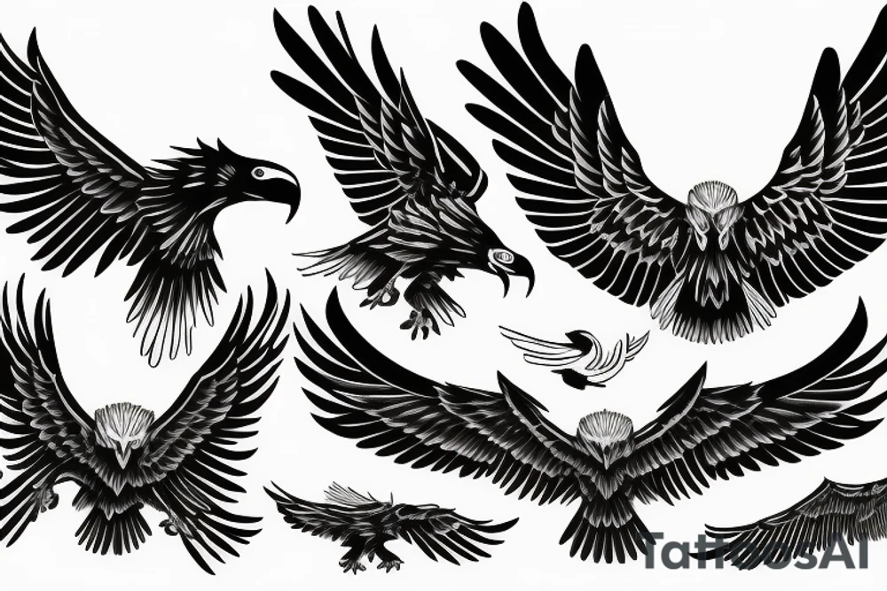 Eagles on Wings, infinity logo tattoo idea