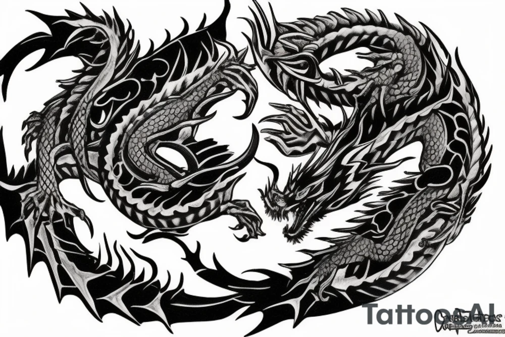 Dragon chest tattoo similar to conor mcregors tattoo idea