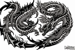 Dragon chest tattoo similar to conor mcregors tattoo idea