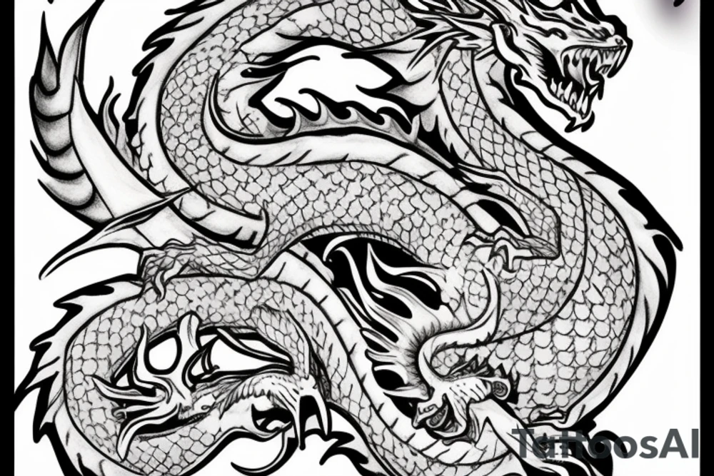 Dragon chest tattoo tattoo idea